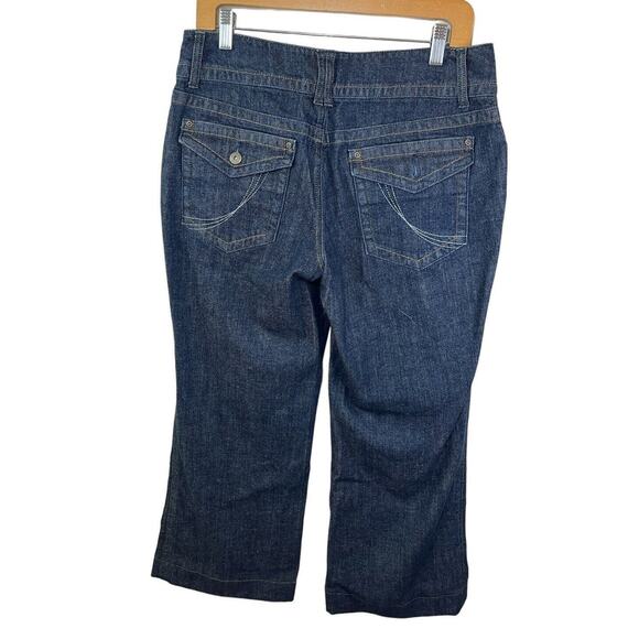 Monroe & Main Women's 12 Dark Wash Jeans Wide Leg Blue Denim - Picture 2 of 8